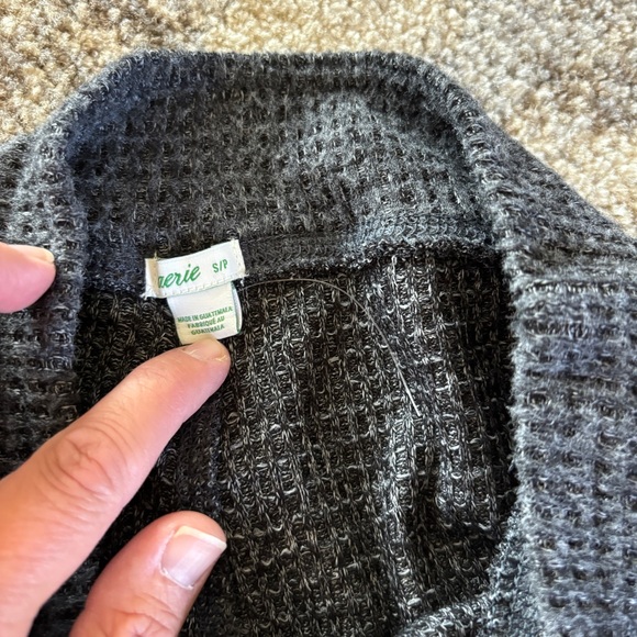 Aerie | NWT matching waffle charcoal gray sleepwear sweater set - Picture 14 of 16